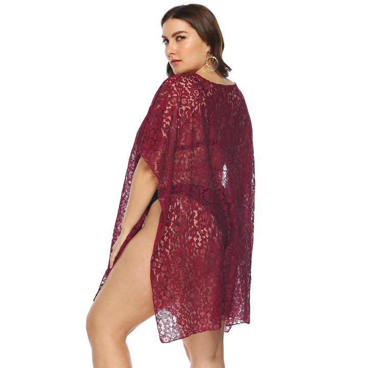 Damen lässiger Häkel-Strandüberwurf mit floralem Design Echo Archiv