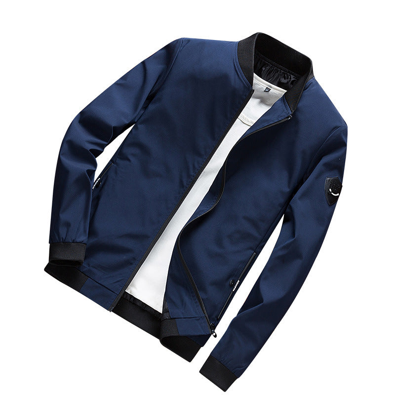 Herren Minimalistischer Softshell-Blouson mit elastischen Bündchen und verdecktem Reißverschluss Echoarchiv