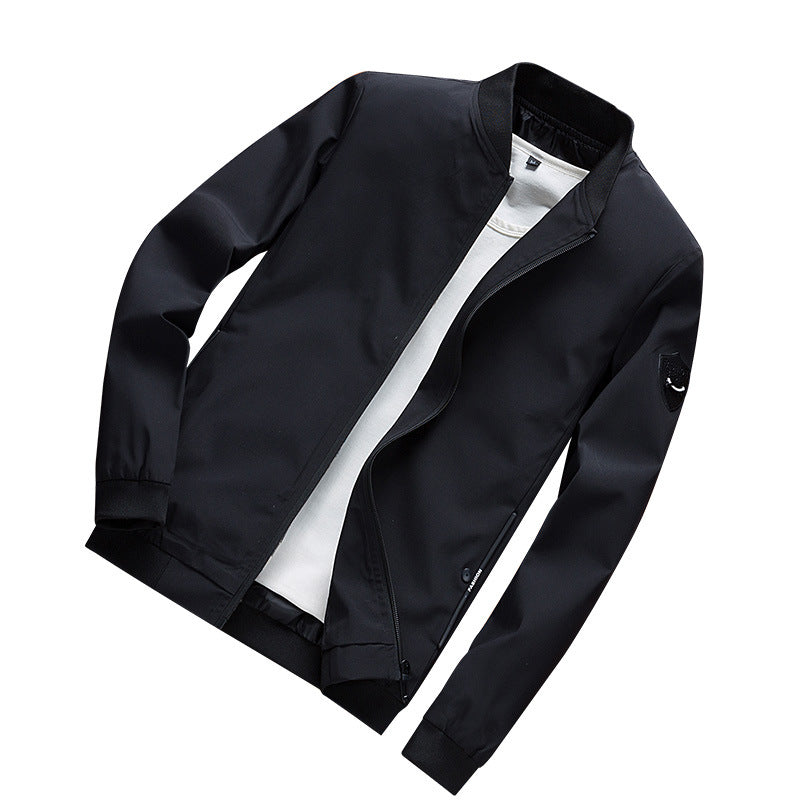Herren Minimalistischer Softshell-Blouson mit elastischen Bündchen und verdecktem Reißverschluss Echoarchiv