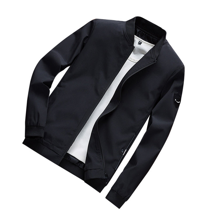 Herren Minimalistischer Softshell-Blouson mit elastischen Bündchen und verdecktem Reißverschluss Echoarchiv