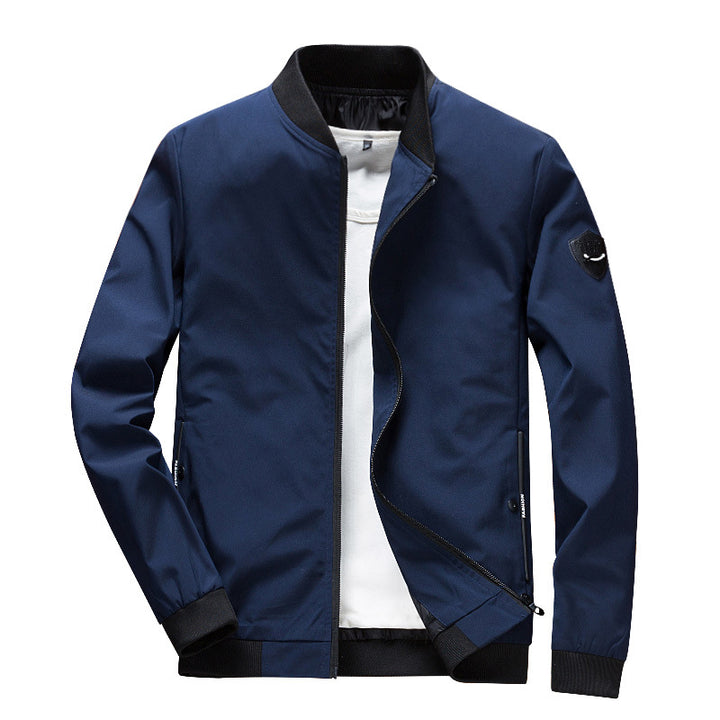 Herren Minimalistischer Softshell-Blouson mit elastischen Bündchen und verdecktem Reißverschluss Echoarchiv