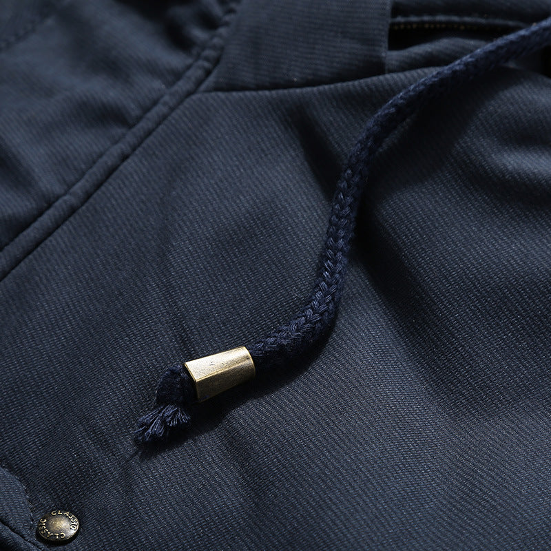 Herren Wasserabweisende gefütterte Parka mit Kapuze Thermofutter und Mehreren Taschen – Marzano