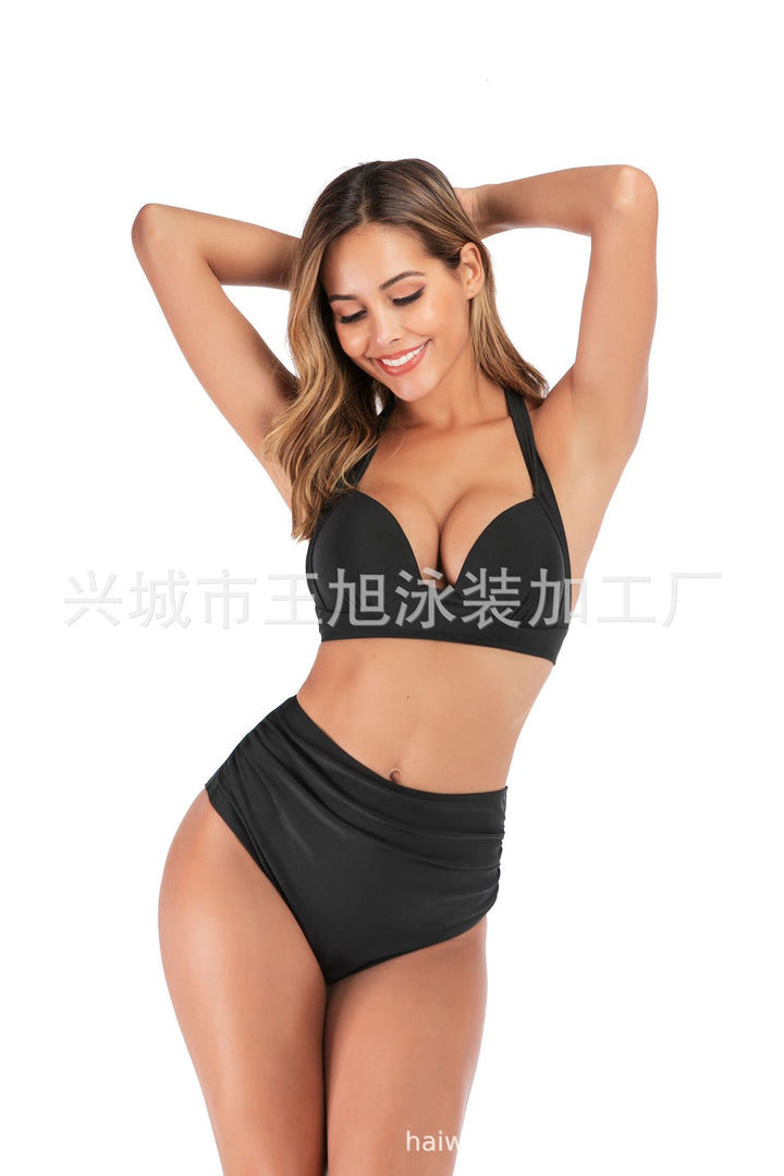 Damen Bandeau-Bikini mit stilvollen Streifen und verstellbaren Trägern Echo Archiv