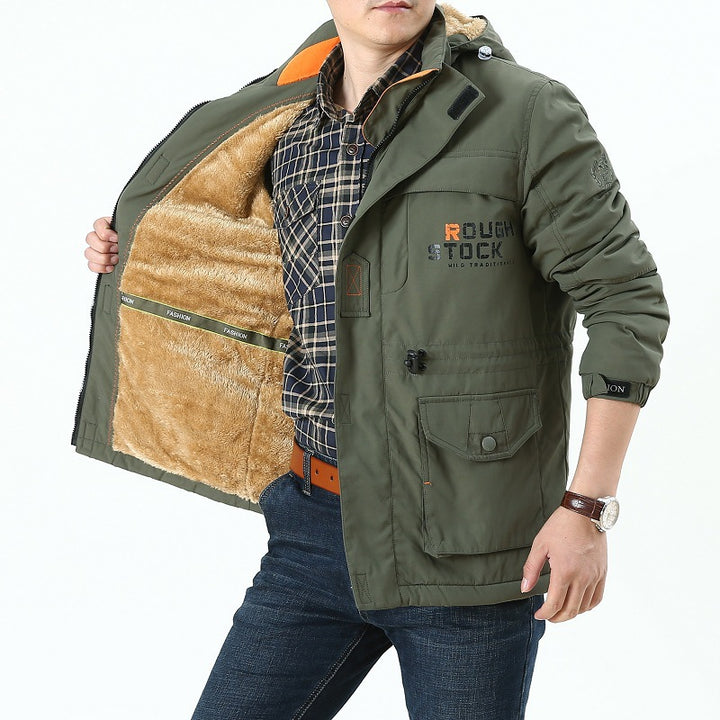 Herren Multifunktionale Wetterjacke mit praktischen Taschen Echo Archiv