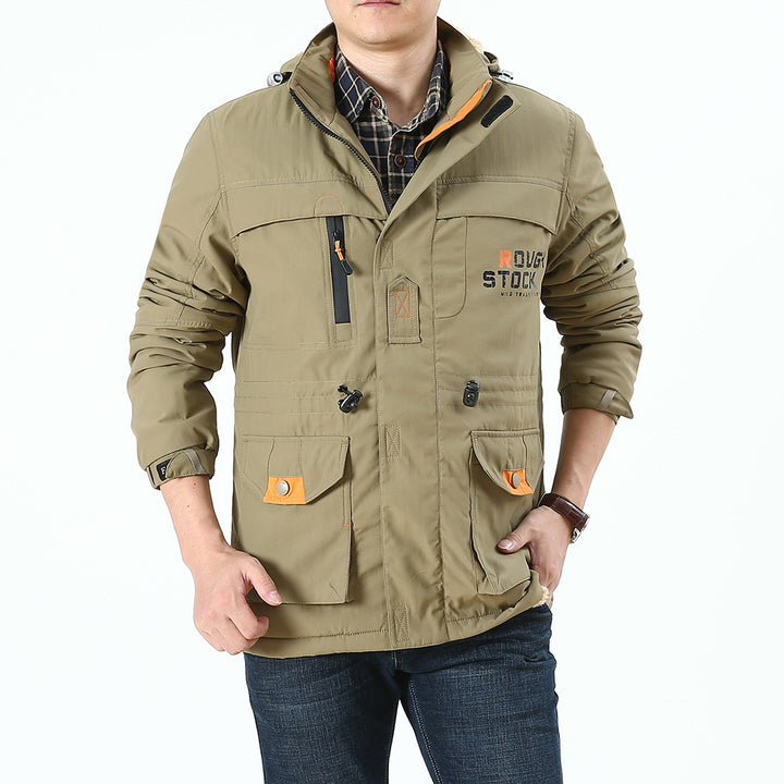 Herren Multifunktionale Wetterjacke mit praktischen Taschen Echo Archiv