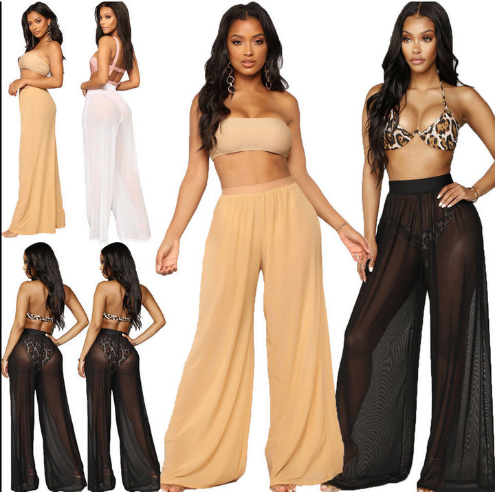 Damen Weit geschnittene Sommerhose mit elastischem Bund und passendem Crop-Top Echo Archiv