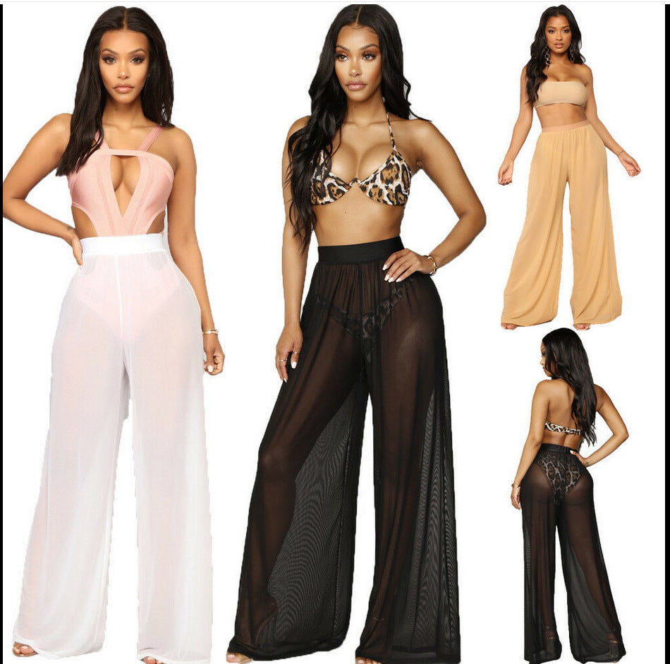 Damen Weit geschnittene Sommerhose mit elastischem Bund und passendem Crop-Top Echo Archiv