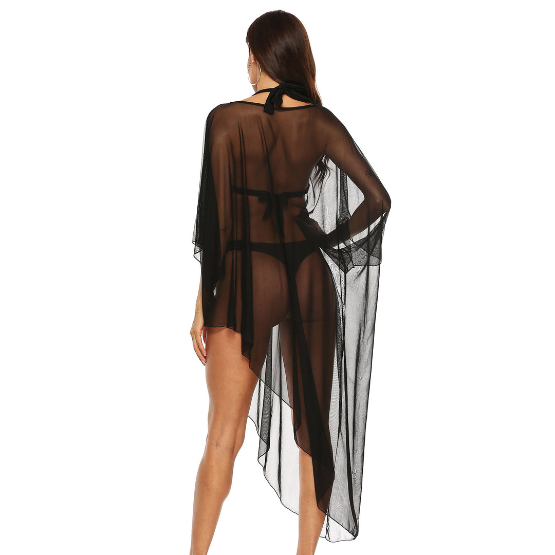 Damen transparenter Strandüberwurf mit fließendem Design Echo Archiv