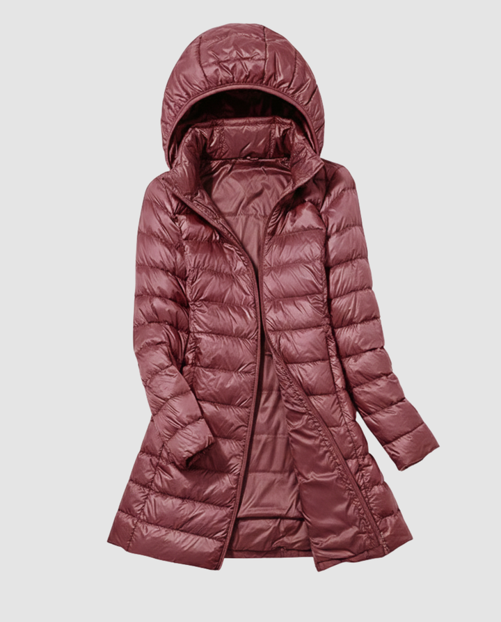 Damen Ultraleichte Daunenjacke mit Kapuze – Avérine