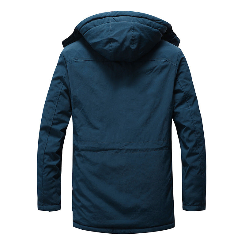 Herren Utility-Parka mit Fleece-Innenfutter, Kapuze und Multifunktions-Taschen Echoarchiv
