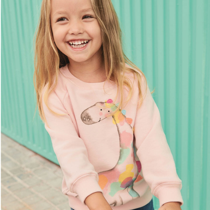 Mädchen Sweatshirt mit kreativem Giraffenmotiv Echo Archiv