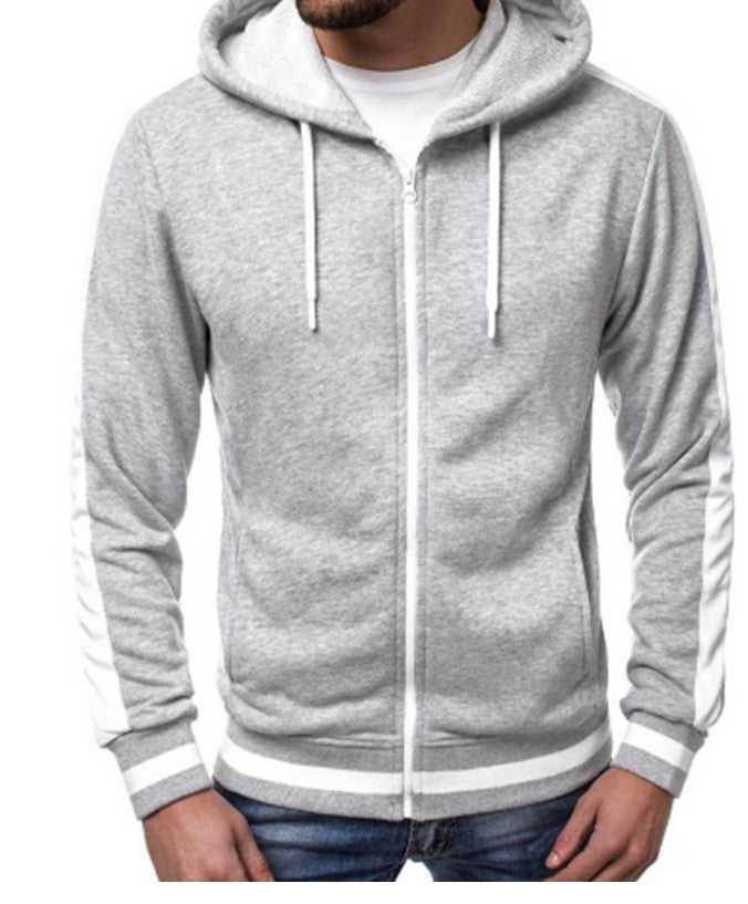 Herren Sportliche Kapuzenjacke mit Kontraststreifen Echoarchiv