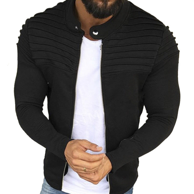 Herren lässige Zip-Jacke mit strukturiertem Oberteil und modernen Akzenten Echoarchiv