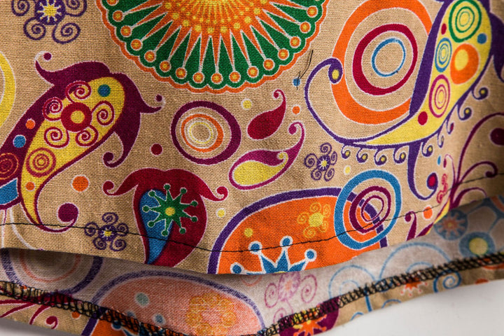 Herren Kurzarmhemd mit kreativem Paisleymuster und modischem Stehkragen Echoarchiv