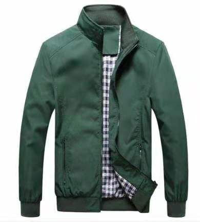 Herren Leichter Harrington-Blouson mit Stehkragen und kariertem Innenfutter Echoarchiv