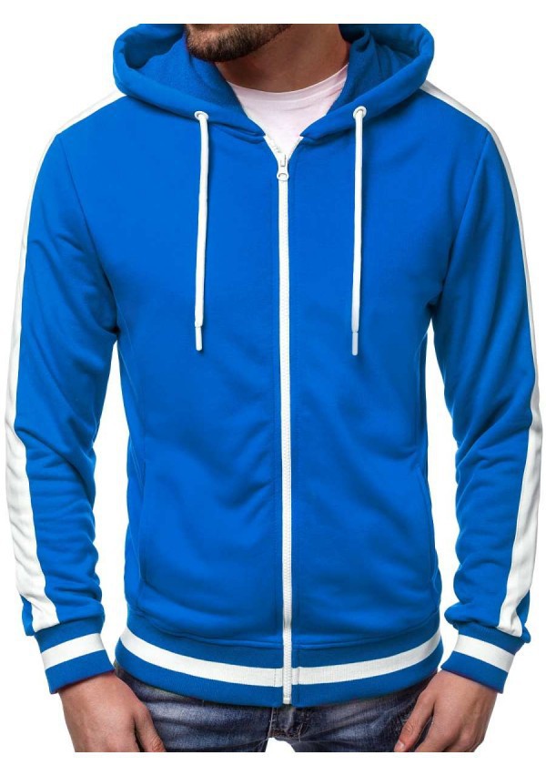 Herren Sportliche Kapuzenjacke mit Kontraststreifen Echoarchiv