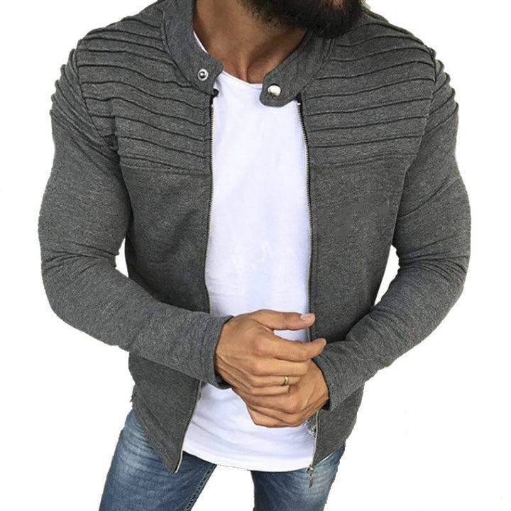 Herren lässige Zip-Jacke mit strukturiertem Oberteil und modernen Akzenten Echoarchiv