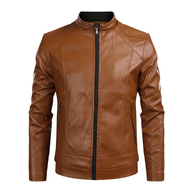 Herren stylische Kunstlederjacke mit modernen Akzenten Echoarchiv