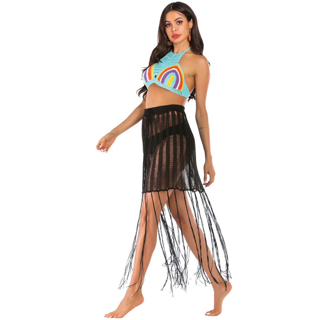 Damen Häkel-Strandsarong mit Fransen Echo Archiv