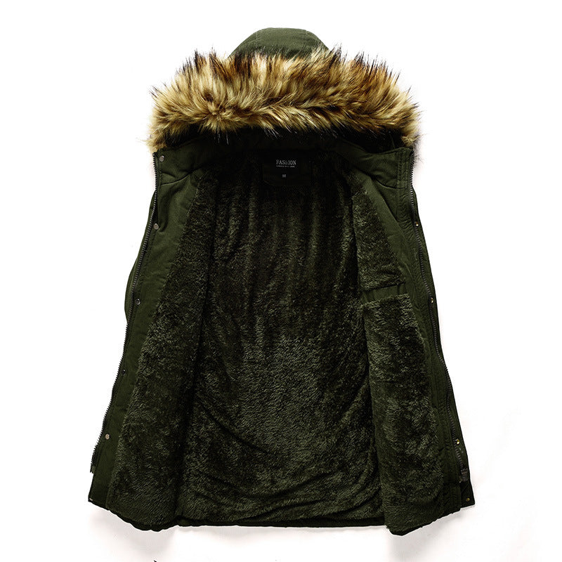 Herren modische Parka-Jacke mit abnehmbarer Kapuze und weichem Innenfutter Echoarchiv