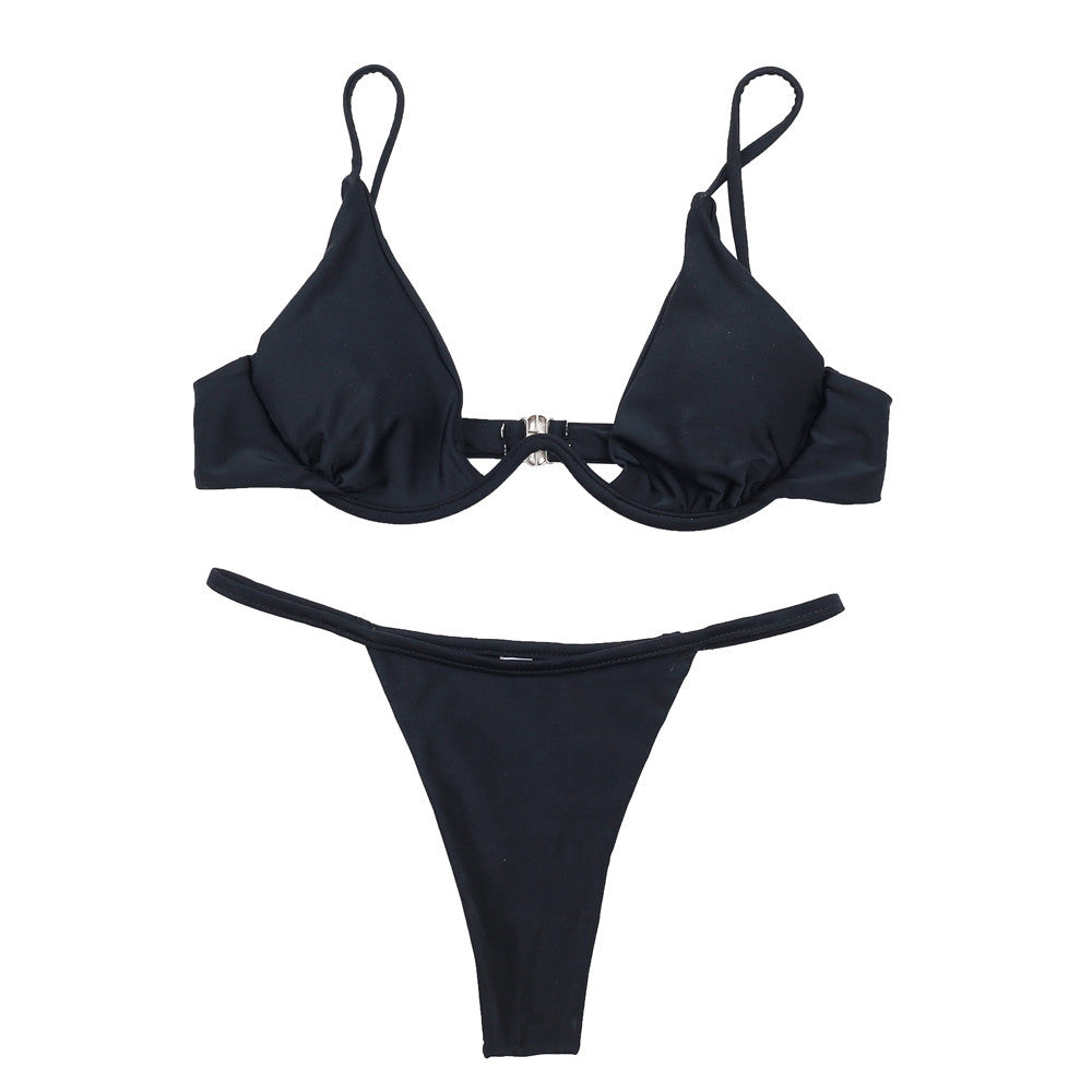 Damen Triangel-Bikini mit schimmerndem Oberteil und verstellbaren Trägern Echo Archiv