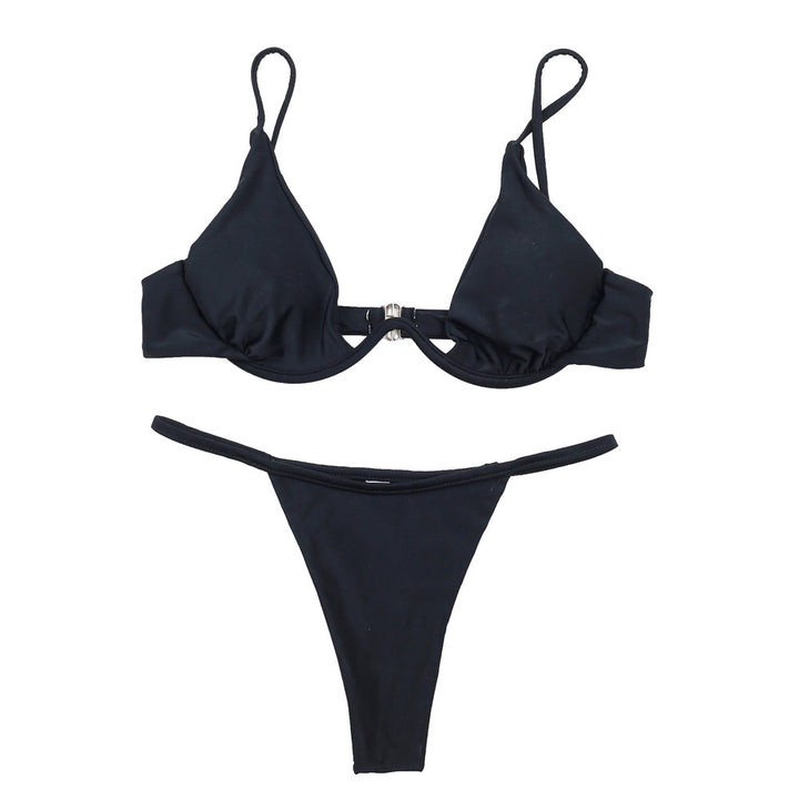 Damen Triangel-Bikini mit schimmerndem Oberteil und verstellbaren Trägern Echo Archiv