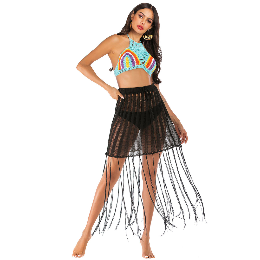 Damen Häkel-Strandsarong mit Fransen Echo Archiv