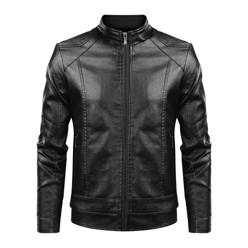 Herren stylische Kunstlederjacke mit modernen Akzenten Echoarchiv