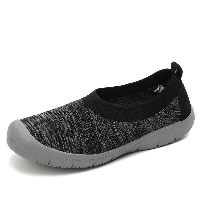 Damen nan elastische Strick-Slipper mit verstärkter Zehenkappe und rutschfester Flexsohle Echo Archiv