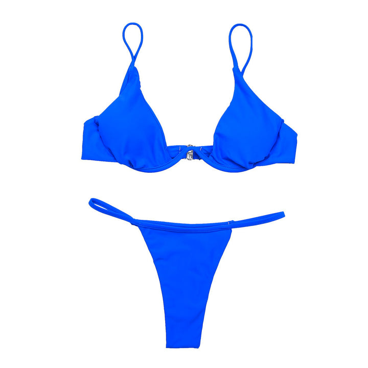Damen Triangel-Bikini mit schimmerndem Oberteil und verstellbaren Trägern Echo Archiv