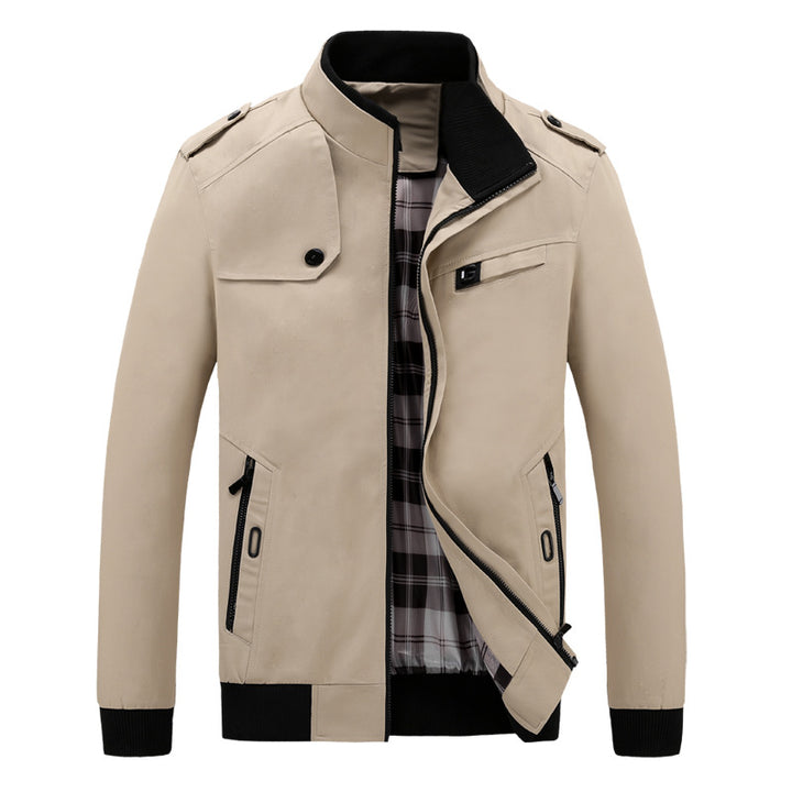 Herren modische Feldjacke mit praktischen Taschen und hohem Kragen Echoarchiv