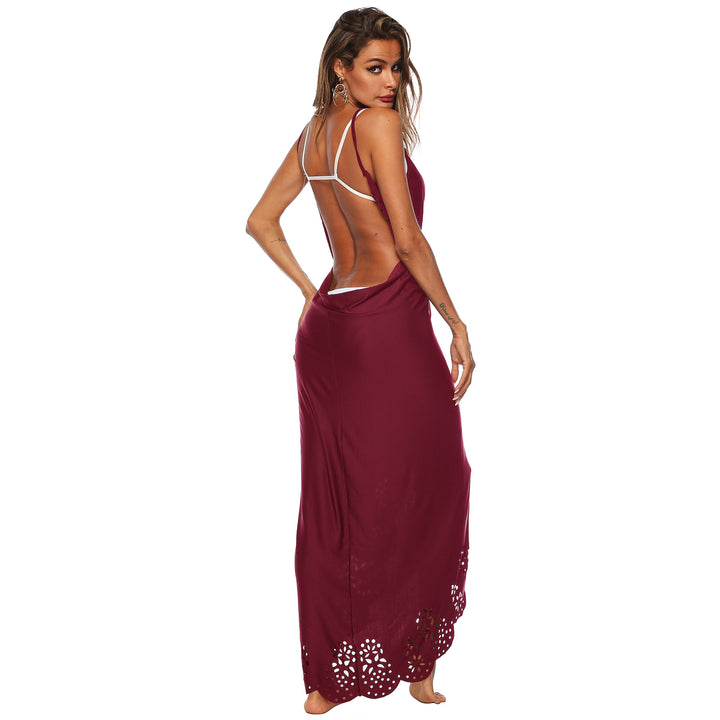 Damen elegantes Maxikleid mit filigranem Lochmuster Echo Archiv