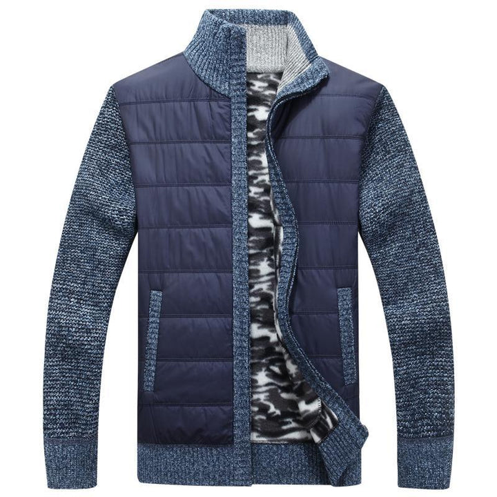 Herren moderne Steppjacke mit Strickärmeln Echoarchiv