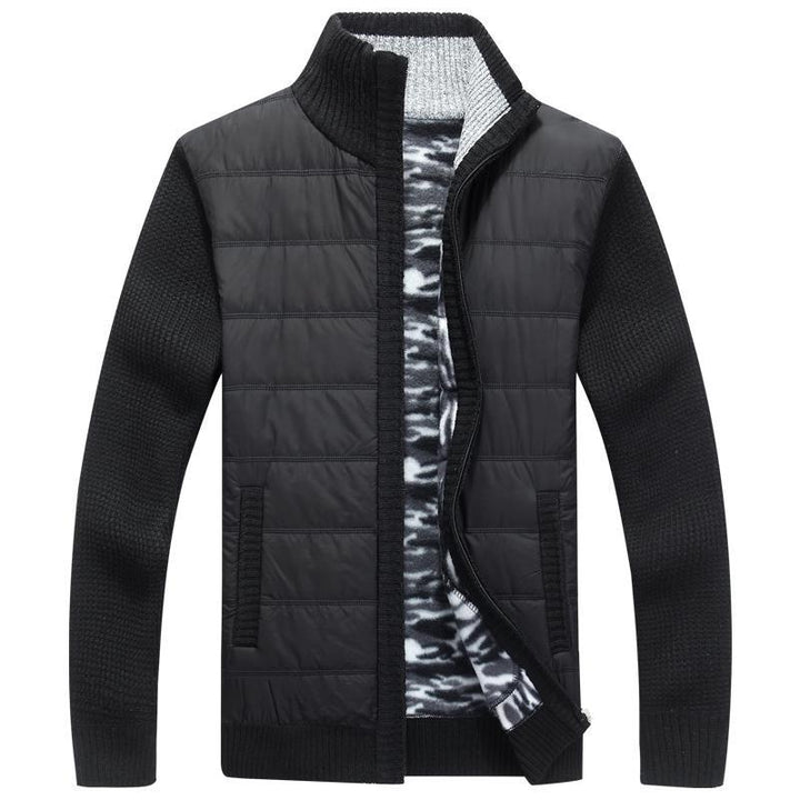 Herren moderne Steppjacke mit Strickärmeln Echoarchiv