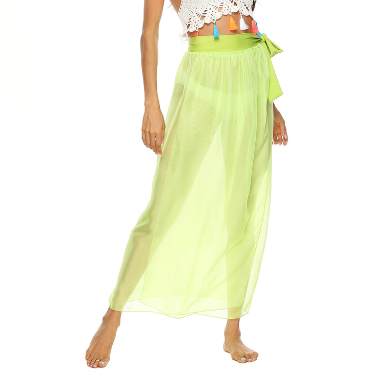 Damen transparenter Strandrock mit eleganter Schleifenoptik Echo Archiv