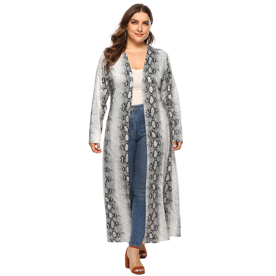 Damen eleganter langer Kimono mit Schlangenmotiv Echo Archiv