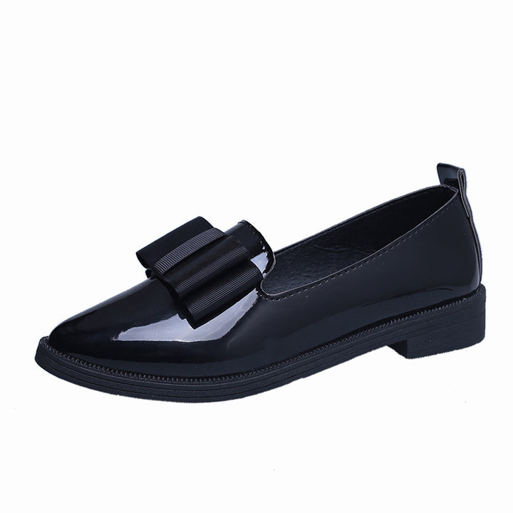 Damen nan elegante Lackslipper mit dekorativer Schleife und gepolstertem Komfortfußbett Echo Archiv
