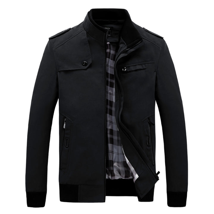 Herren stylische Freizeitjacke im modernen Biker-Stil Echoarchiv