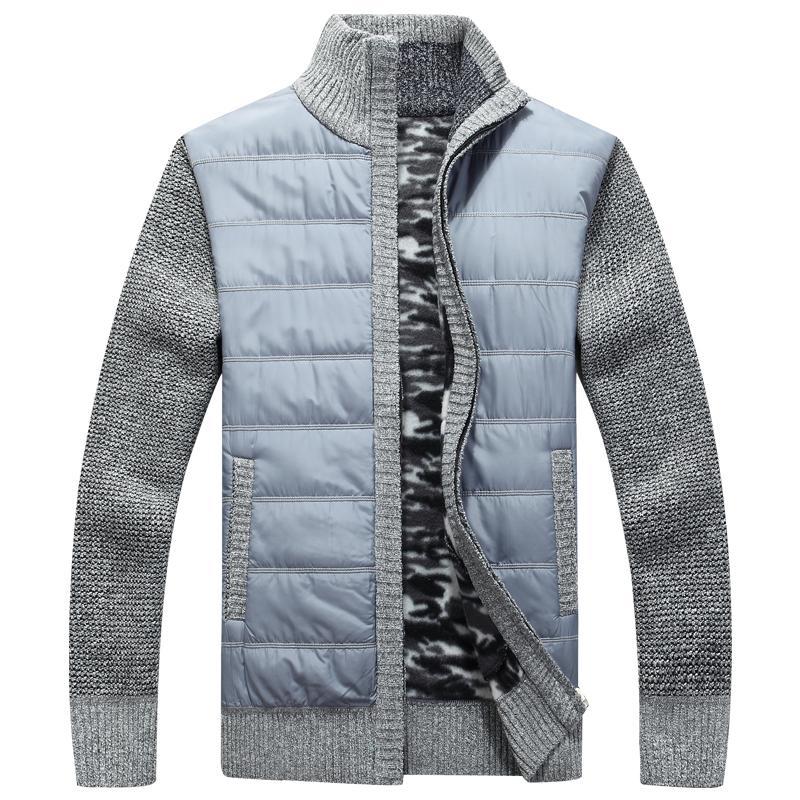 Herren moderne Steppjacke mit Strickärmeln Echoarchiv