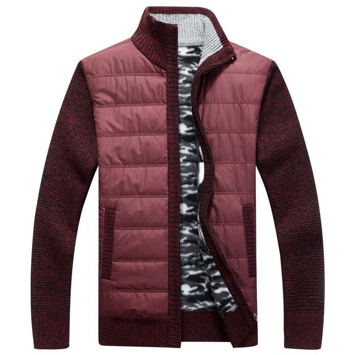 Herren moderne Steppjacke mit Strickärmeln Echoarchiv