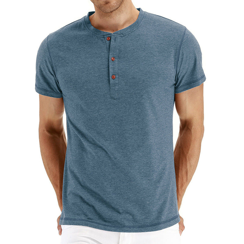 Herren Kurzarmshirt mit innovativem Knopfdesign Echoarchiv