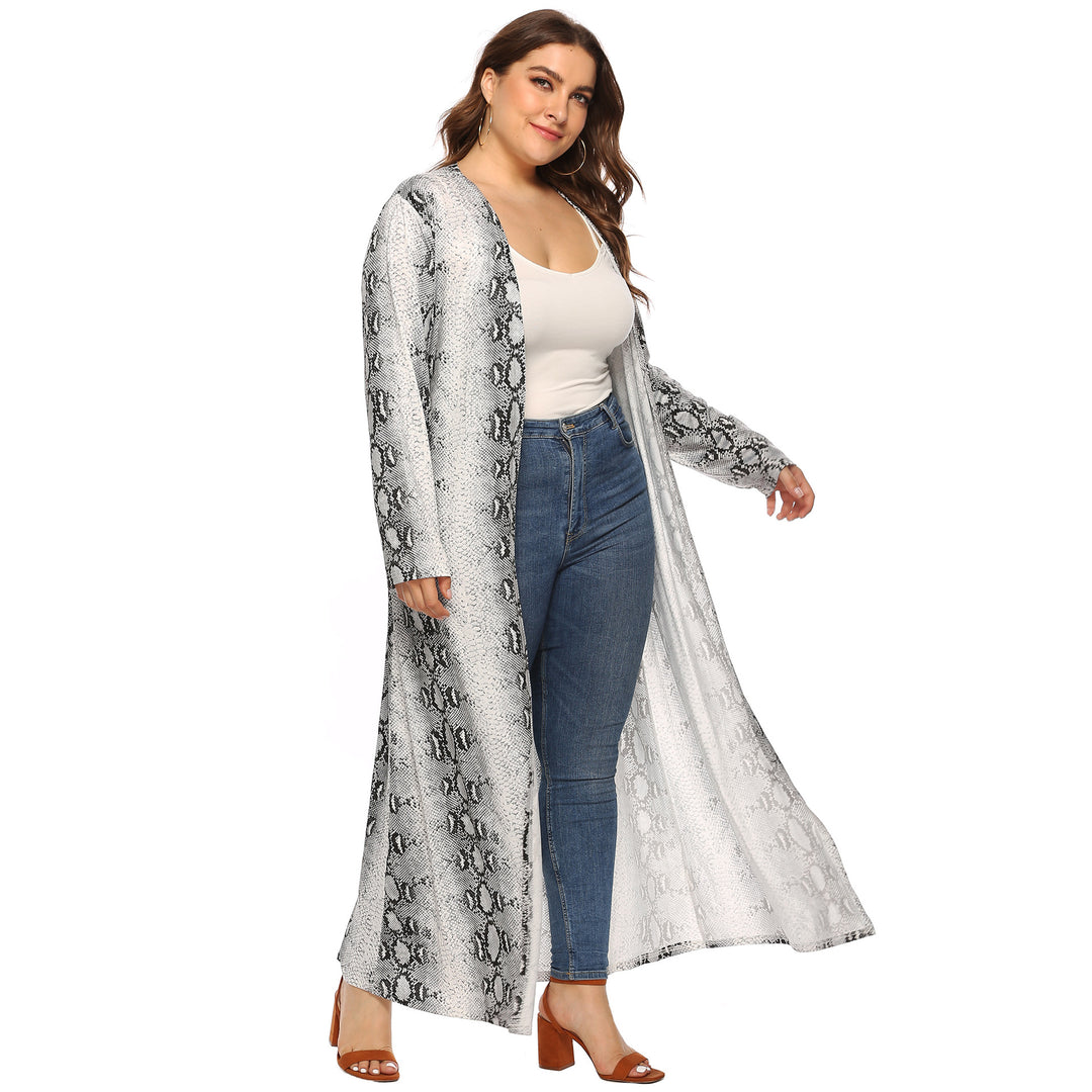 Damen eleganter langer Kimono mit Schlangenmotiv Echo Archiv