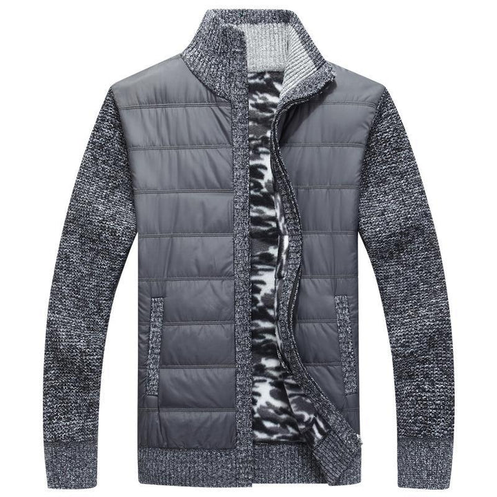 Herren moderne Steppjacke mit Strickärmeln Echoarchiv