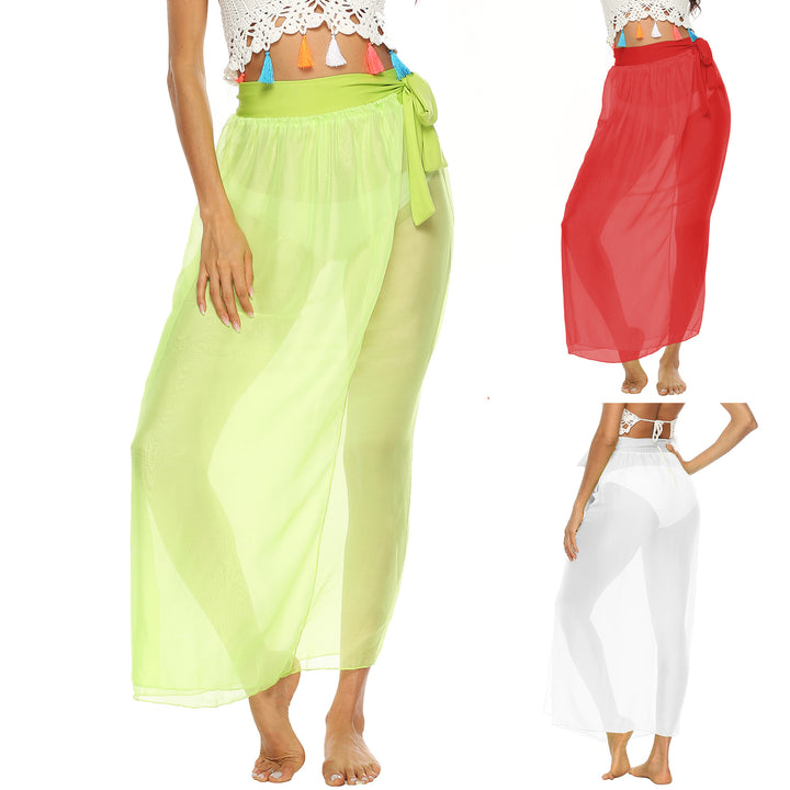 Damen transparenter Strandrock mit eleganter Schleifenoptik Echo Archiv