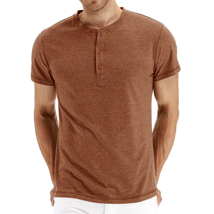 Herren Kurzarmshirt mit innovativem Knopfdesign Echoarchiv