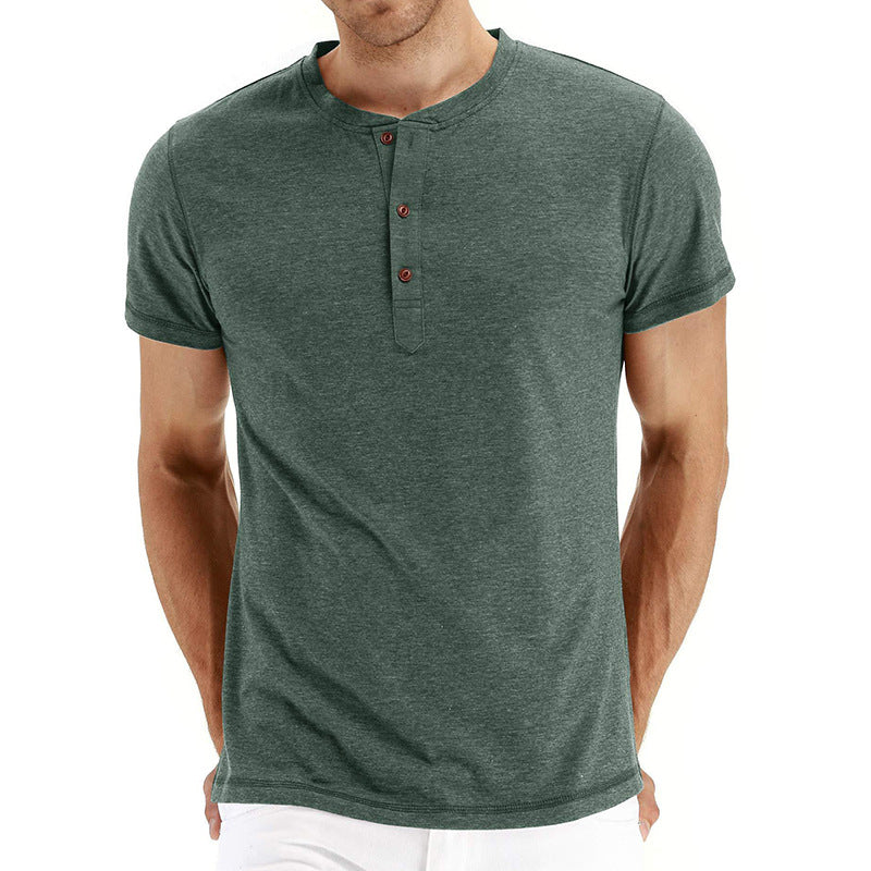 Herren Kurzarmshirt mit innovativem Knopfdesign Echoarchiv