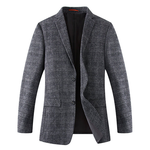 Herren Wollmischstoff Slim-Fit Sakko mit Glencheck-Muster und gesteppter Innenfütterung Echoarchiv
