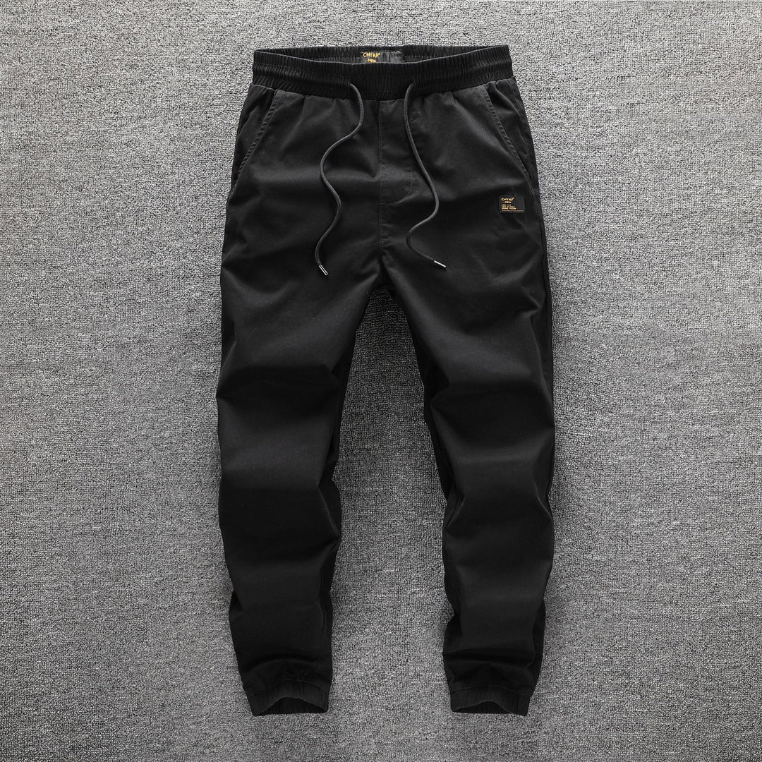 Herren Cargohose im Camouflage-Look mit elastischem Bund und Kordelzug Echoarchiv