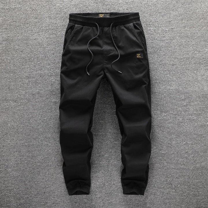 Herren Cargohose im Camouflage-Look mit elastischem Bund und Kordelzug Echoarchiv