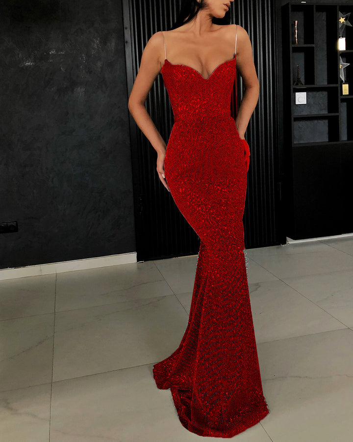 Damen Funkelndes Abendkleid im Sleek-Design Echo Archiv